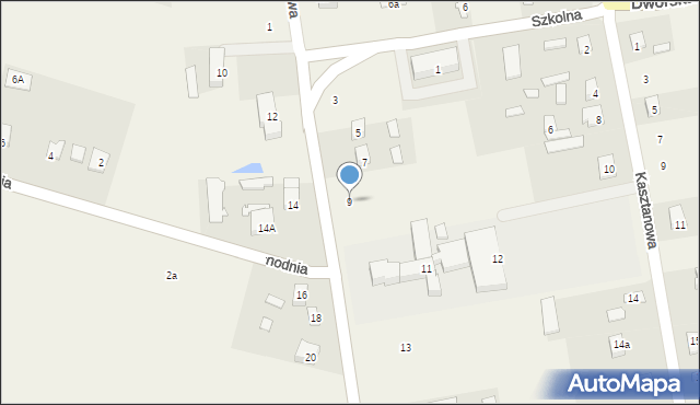 Drelów, Szkolna, 9, mapa Drelów
