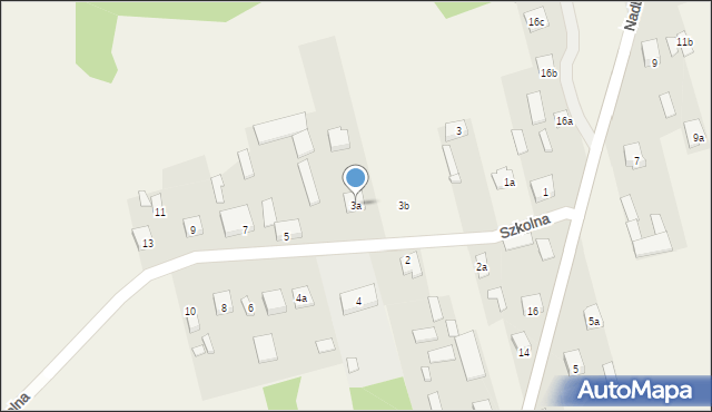 Dręszew, Szkolna, 3a, mapa Dręszew