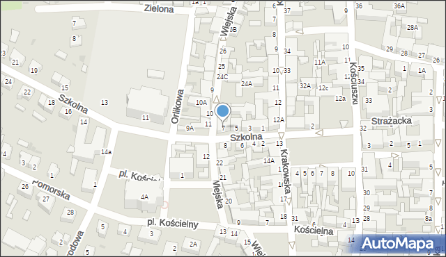 Drezdenko, Szkolna, 7, mapa Drezdenko