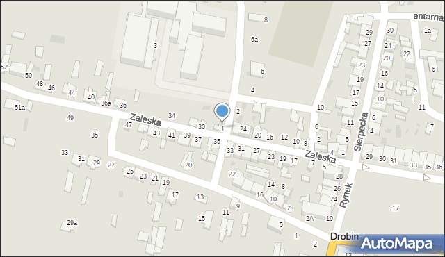 Drobin, Szkolna, 1, mapa Drobin