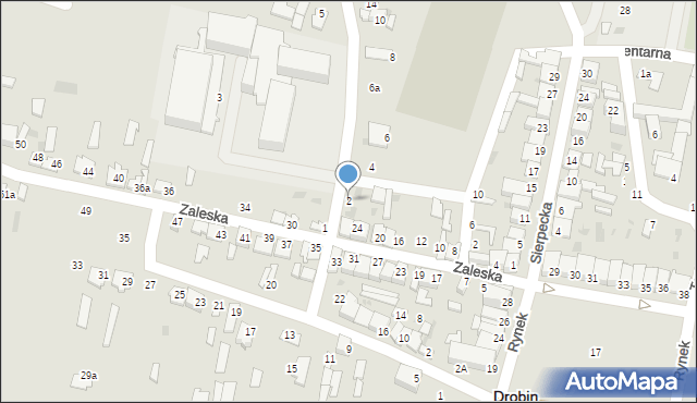 Drobin, Szkolna, 2, mapa Drobin