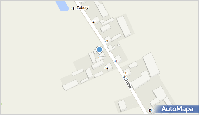 Droszew, Szkolna, 40, mapa Droszew