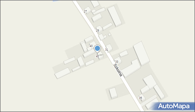 Droszew, Szkolna, 42, mapa Droszew