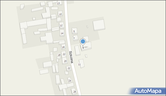 Droszew, Szkolna, 9, mapa Droszew