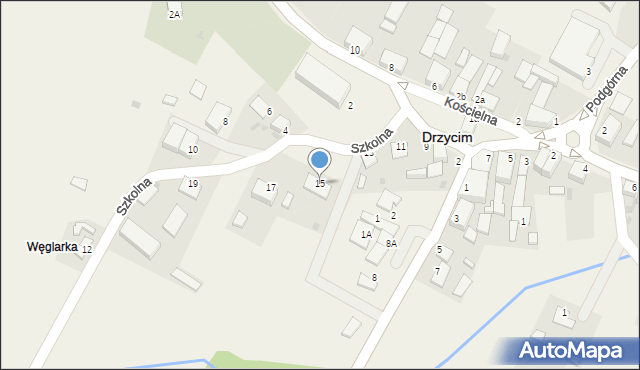Drzycim, Szkolna, 15, mapa Drzycim