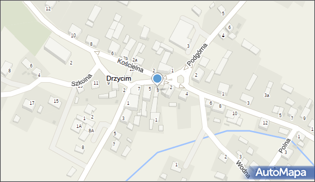 Drzycim, Szkolna, 3, mapa Drzycim