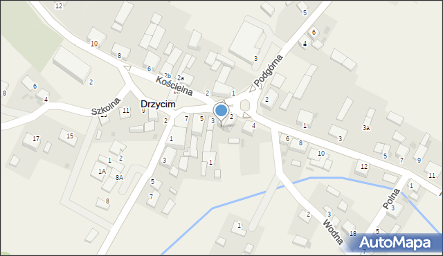 Drzycim, Szkolna, 3b, mapa Drzycim