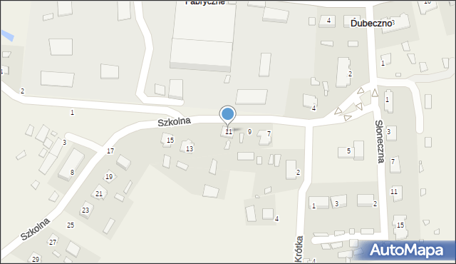 Dubeczno, Szkolna, 11, mapa Dubeczno