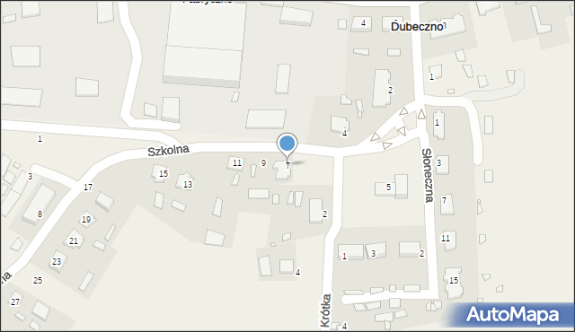 Dubeczno, Szkolna, 7, mapa Dubeczno