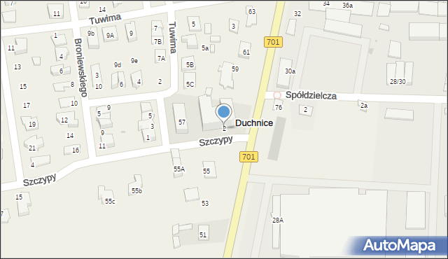 Duchnice, Szczypy Wacława, 2, mapa Duchnice