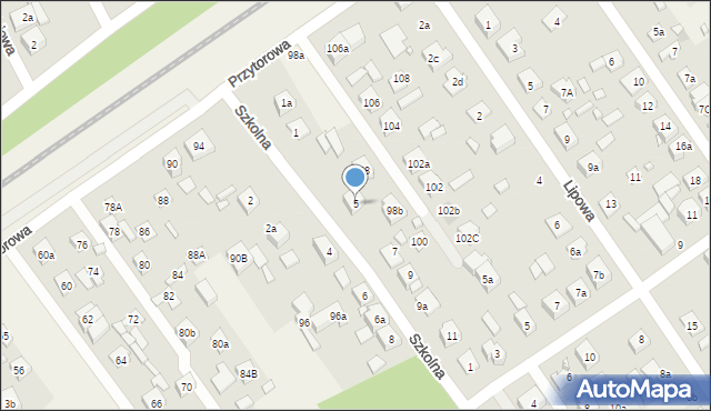 Duczki, Szkolna, 5, mapa Duczki