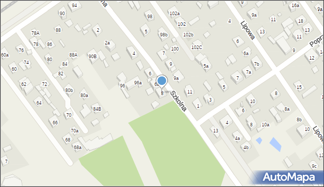 Duczki, Szkolna, 8, mapa Duczki