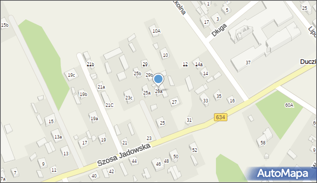 Duczki, Szosa Jadowska, 29a, mapa Duczki
