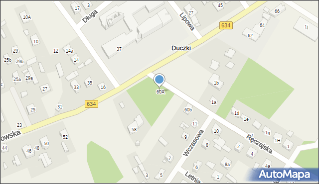 Duczki, Szosa Jadowska, 60A, mapa Duczki