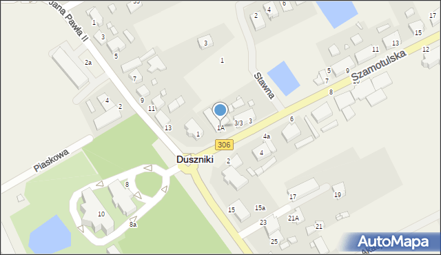 Duszniki, Szamotulska, 1A, mapa Duszniki