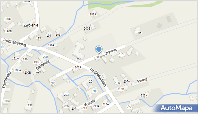 Dzianisz, Szkolna, 2, mapa Dzianisz