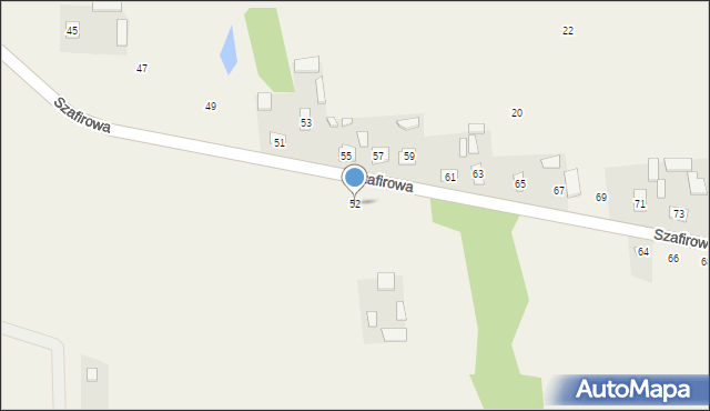 Dzięcioły, Szafirowa, 52, mapa Dzięcioły