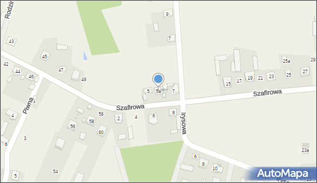 Dzięcioły, Szafirowa, 5a, mapa Dzięcioły