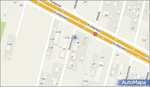 Dziekanów Polski, Szymczaka Władysława, sierż., 1B, mapa Dziekanów Polski