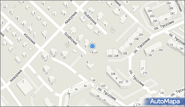 Dzierżoniów, Szafirowa, 7, mapa Dzierżoniów