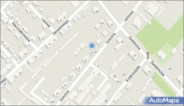 Dzierżoniów, Szkolna, 4, mapa Dzierżoniów