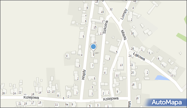 Dziewkowice, Szkolna, 9, mapa Dziewkowice