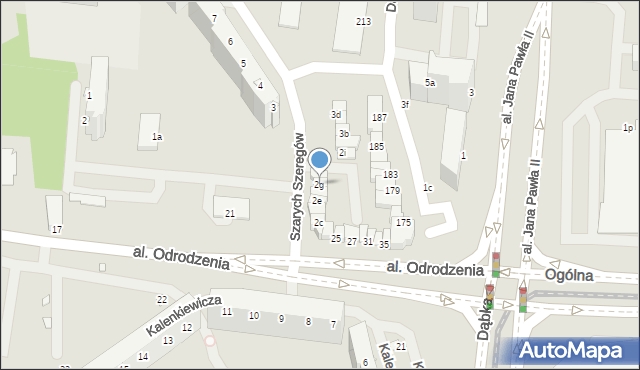 Elbląg, Szarych Szeregów, 2g, mapa Elbląga