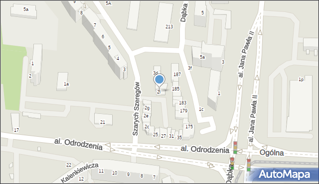 Elbląg, Szarych Szeregów, 2i, mapa Elbląga