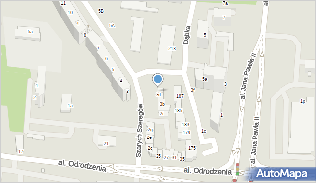 Elbląg, Szarych Szeregów, 3e, mapa Elbląga