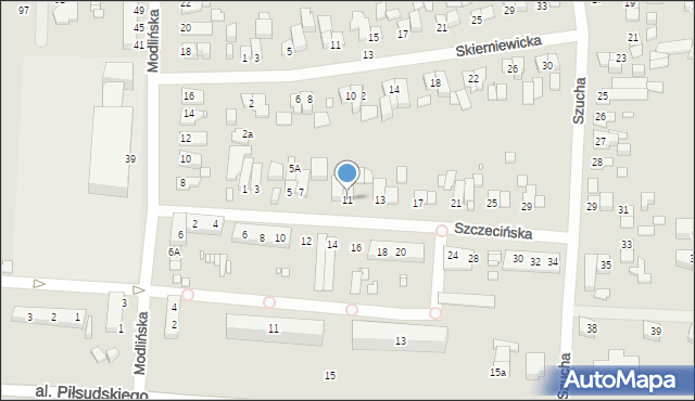 Elbląg, Szczecińska, 11, mapa Elbląga