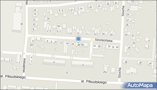 Elbląg, Szczecińska, 18, mapa Elbląga