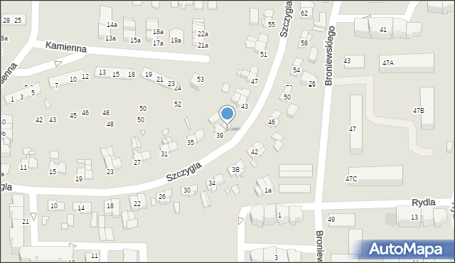 Elbląg, Szczygla, 41, mapa Elbląga