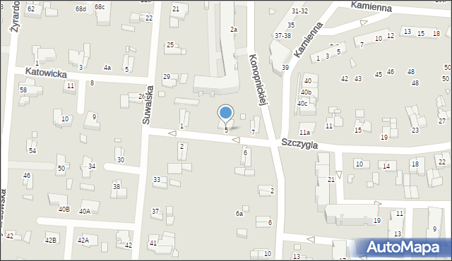 Elbląg, Szczygla, 5, mapa Elbląga