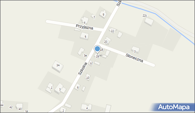 Ełganowo, Szkolna, 14, mapa Ełganowo