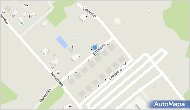 Ełk, Szpitalna, 10, mapa Ełku