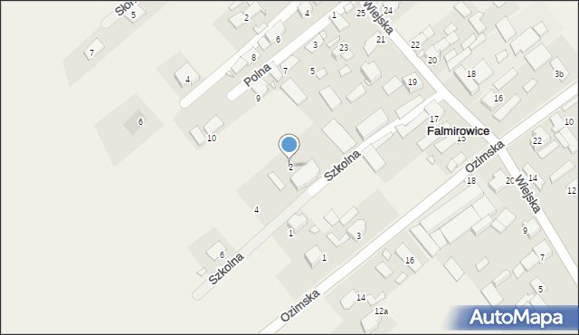 Falmirowice, Szkolna, 2, mapa Falmirowice