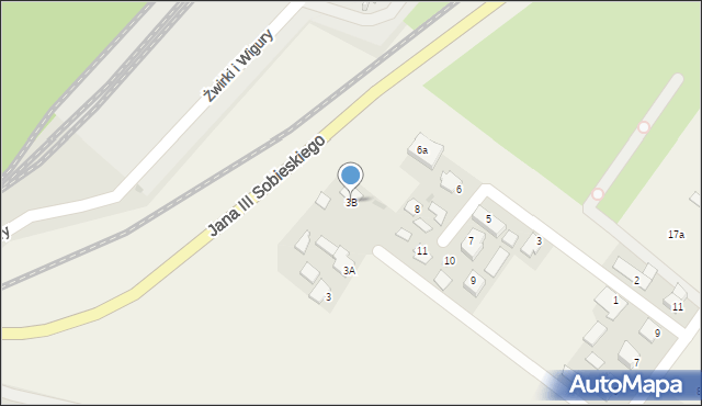 Franciszków, Szeroka, 3B, mapa Franciszków
