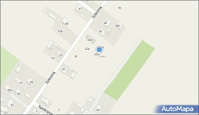 Franciszków, Szkolna, 42c, mapa Franciszków
