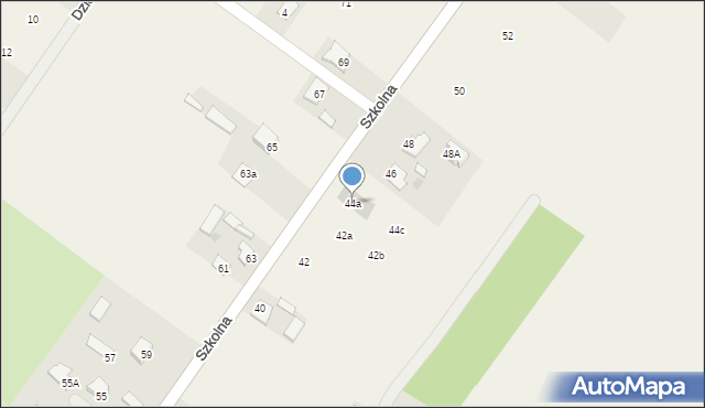 Franciszków, Szkolna, 44a, mapa Franciszków