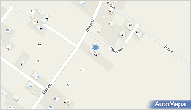 Franciszków, Szkolna, 54, mapa Franciszków