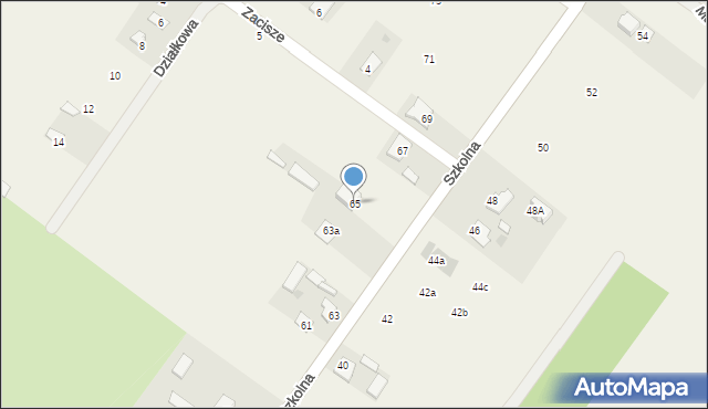 Franciszków, Szkolna, 65, mapa Franciszków