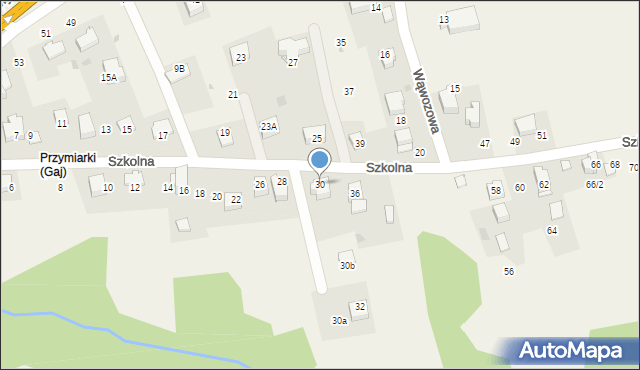Gaj, Szkolna, 30, mapa Gaj