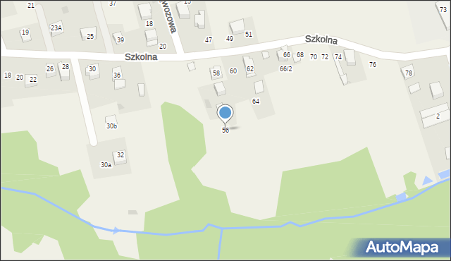 Gaj, Szkolna, 56, mapa Gaj