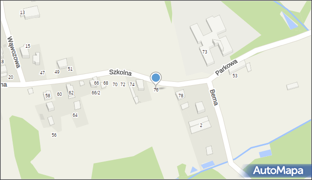 Gaj, Szkolna, 76, mapa Gaj