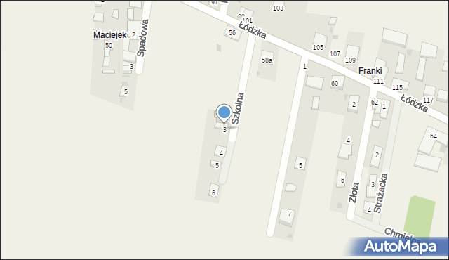 Gajkowice, Szkolna, 3, mapa Gajkowice