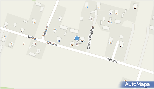Garbów, Szkolna, 32, mapa Garbów