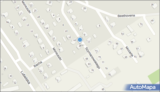 Garwolin, Szymanowskiego Karola, 16, mapa Garwolin