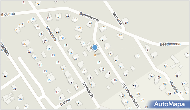 Garwolin, Szymanowskiego Karola, 8, mapa Garwolin