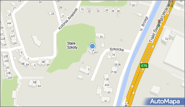 Gdańsk, Szkocka, 2, mapa Gdańska