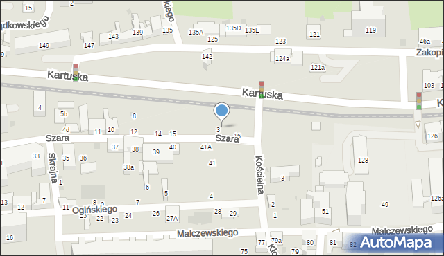 Gdańsk, Szara, 1, mapa Gdańska